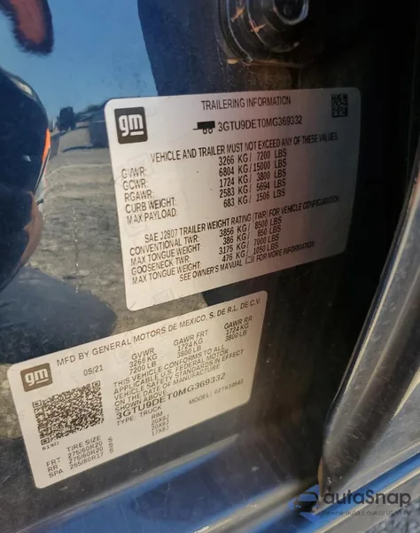 2021 GMC Sierra K1500 Slt from USA, damaged, VIN 3GTU9DET0MG369332